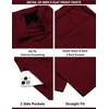 image:imageCOOFANDY Mens Suits 2 Piece Slim Fit Suit Set 2 Button Lightweight Casual Knit Blazer Suit Jacket PantsWine Red
