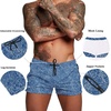 image:imageCOOFANDY Mens Swim Trunk Quick Dry Swimwear Mesh Lining Bathing Suit Swimsuit Board Beach Sport ShortLight Blue Leaves