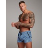 image:imageCOOFANDY Mens Swim Trunk Quick Dry Swimwear Mesh Lining Bathing Suit Swimsuit Board Beach Sport ShortLight Blue Leaves