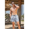 image:imageCOOFANDY Mens Swim Trunks Quick Dry Board Shorts Swimsuit Swimwear Bathing SuitP Deep Blue Plam Leaf