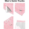 image:imageCOOFANDY Mens Swim Trunks Quick Dry Board Shorts Swimsuit Swimwear Bathing SuitP Pink Leaf
