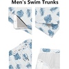 image:imageCOOFANDY Mens Swim Trunks Quick Dry Board Shorts Swimsuit Swimwear Bathing SuitP White Palm Leaf