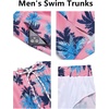 image:imageCOOFANDY Mens Swim Trunks Quick Dry Board Shorts Swimsuit Swimwear Bathing SuitPalm Tree Pink