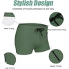 image:imageCOOFANDY Mens Swim Trunks Swimwear Bathing Suit Swim Brief Square Leg Board Short S3XL1  Army Green