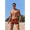 image:imageCOOFANDY Mens Swim Trunks Swimwear Bathing Suit Swim Brief Square Leg Board Short S3XL1  Striped Orange