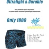 image:imageCOOFANDY Mens Swim Trunks Swimwear Bathing Suit Swim Brief Square Leg Board Short S3XLBlue Leaf and Black