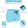 image:imageCOOFANDY Mens Swim Trunks Swimwear Bathing Suit Swim Brief Square Leg Board Short S3XLIce Blue