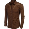 image:imageCOOFANDY Mens Western Shirts Long Sleeve Embroideres Cowboy Shirts Casual Button Down Shirt01coffeepattern1