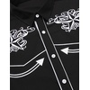 image:imageCOOFANDY Mens Western Shirts Long Sleeve Embroideres Cowboy Shirts Casual Button Down ShirtBlack  White