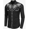 image:imageCOOFANDY Mens Western Shirts Long Sleeve Embroideres Cowboy Shirts Casual Button Down ShirtBlack Pattern 4