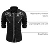image:imageCOOFANDY Mens Western Shirts Long Sleeve Embroideres Cowboy Shirts Casual Button Down ShirtBlack Pattern3