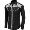 image:imageCOOFANDY Mens Western Shirts Long Sleeve Embroideres Cowboy Shirts Casual Button Down ShirtBlackpattern2