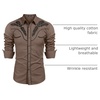 image:imageCOOFANDY Mens Western Shirts Long Sleeve Embroideres Cowboy Shirts Casual Button Down ShirtKhaki Pattern1