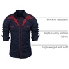 image:imageCOOFANDY Mens Western Shirts Long Sleeve Embroideres Cowboy Shirts Casual Button Down ShirtNavy Bluepattern1