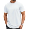 image:imageCOOFANDY Casual Shirts for Men 100 Cotton Tee Shirts Cooling Shirts Mens T Shirts Short Sleeve Classic Tees White