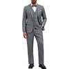 image:imageCOOFANDY Mens 3 Pieces Suit Classic One Button Single Breasted Slim Fit Blazer Jacket Vest Pants Set Wedding BusinesLight Heather Grey
