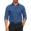 image:imageCOOFANDY Mens Dress Shirts Long Sleeve Business Casual Button Down Shirts Regular Fit Formal ShirtsNavy Blue