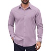 image:imageCOOFANDY Mens Dress Shirts Long Sleeve Casual Button Down Shirts Formal Business ShirtLavender