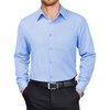 image:imageCOOFANDY Mens Dress Shirts Long Sleeve Plaid Button Down Shirt Business Casual Stretch Shirts with PocketLight Blue Plaid