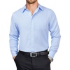 image:imageCOOFANDY Mens Dress Shirts Long Sleeve Plaid Button Down Shirt Business Casual Stretch Shirts with PocketLight Blue White Plaid