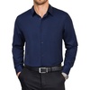 image:imageCOOFANDY Mens Dress Shirts Long Sleeve Plaid Button Down Shirt Business Casual Stretch Shirts with PocketNavy Blue Plaid