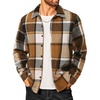 image:imageCOOFANDY Mens Flannel Shirts Casual Button Down Plaid Shirt Jacket Long Sleeve Fleece ShacketYellowgrey Plaid