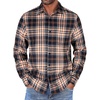Orange Navy White Plaid