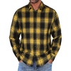 image:imageCOOFANDY Mens Flannel Shirts Long Sleeve Button Down Shirt with Pocket Casual Shirts Work Shirts for MenYellowBlack