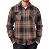 image:imageCOOFANDY Mens Flannel Shirts Long Sleeve Casual Plaid Button Down Shirt Cotton Shirt Cowboy Work Shirts with PocketsBlackorange