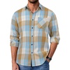Plaid Blue Khaki