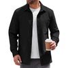 image:imageCOOFANDY Mens Lightweight Button Down Shirt Jacket Casual Shacket Overshirt Black