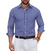 Navy Blue White Plaid