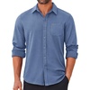 image:imageCOOFANDY Mens Long Sleeve Wrinkle Free Shirts Casual Button Down Stretch Dress Shirt with PocketBlue