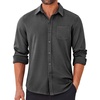 image:imageCOOFANDY Mens Long Sleeve Wrinkle Free Shirts Casual Button Down Stretch Dress Shirt with PocketDark Grey