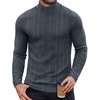 image:imageCOOFANDY Mens Mock Turtleneck Long Sleeve Shirts Fleece Ribbed Thermal Pullover Slim Fit Basic TShirtsDark Grey