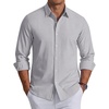 image:imageCOOFANDY Mens Oxford Shirts Long Sleeve Casual Button Down Shirt Untucked Business Dress ShirtsLight Grey