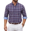 Navy Blue Red Plaid