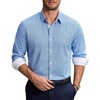 image:imageCOOFANDY Mens Printed Dress Shirts Long Sleeve Business Button Down Shirt Contrast Collar Shirts for Men1light Bluerhombus