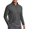 image:imageCOOFANDY Mens Quarter Zip Pullover Athletic Shirts Long Sleeve Lightweight 14 Zip Mock Neck Running Golf Gym ShirtDark Grey