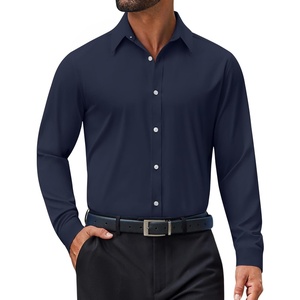 image:imageCOOFANDY Mens Dress Shirt Long Sleeve Wrinkle Free Formal Shirts Business Casual Button Down ShirtsDark Blue