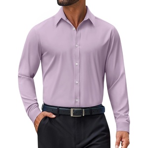 image:imageCOOFANDY Mens Dress Shirt Long Sleeve Wrinkle Free Formal Shirts Business Casual Button Down ShirtsLight Purple