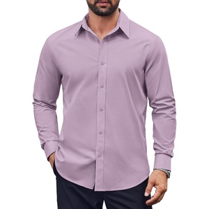 image:imageCOOFANDY Mens Dress Shirts Long Sleeve Casual Button Down Shirts Formal Business ShirtLavender