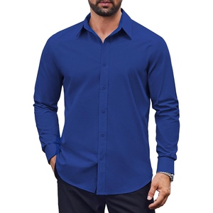 image:imageCOOFANDY Mens Dress Shirts Long Sleeve Casual Button Down Shirts Formal Business ShirtRoyal Blue