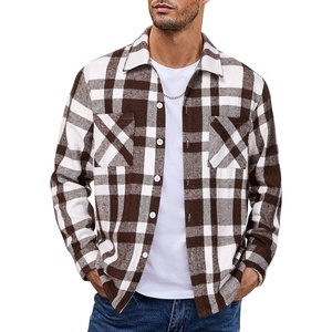 image:imageCOOFANDY Mens Flannel Shirts Casual Button Down Plaid Shirt Jacket Long Sleeve Fleece Shacket with PocketsCoffee