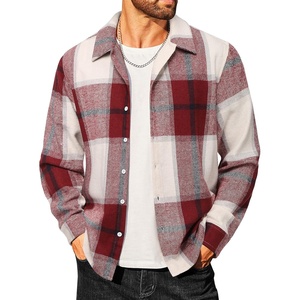 image:imageCOOFANDY Mens Flannel Shirts Casual Button Down Plaid Shirt Jacket Long Sleeve Fleece ShacketRedwhite Plaid