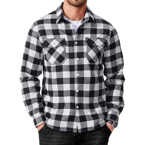 image:imageCOOFANDY Mens Flannel Shirts Long Sleeve Casual Plaid Button Down Shirt Cotton Shirt Cowboy Work Shirts with PocketsBlack
