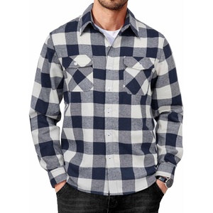 image:imageCOOFANDY Mens Flannel Shirts Long Sleeve Casual Plaid Button Down Shirt Cotton Shirt Cowboy Work Shirts with PocketsBluewhite