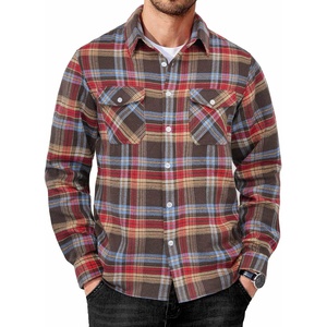 image:imageCOOFANDY Mens Flannel Shirts Long Sleeve Casual Plaid Button Down Shirt Cotton Shirt Cowboy Work Shirts with PocketsClassic British