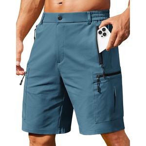 image:imageCOOFANDY Mens Hiking 9 Cargo Shorts Lightweight Outdoor Shorts Quick Dry Golf Camping Casual Fishing with 5 Zipper PocketsBlue