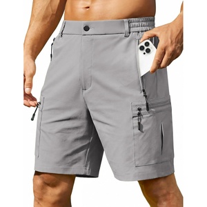 image:imageCOOFANDY Mens Hiking 9 Cargo Shorts Lightweight Outdoor Shorts Quick Dry Golf Camping Casual Fishing with 5 Zipper PocketsLight Grey